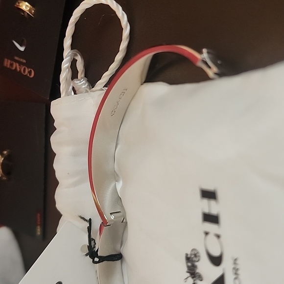 Coach Blue Sparkle Hinged Bracelet Nwt and Dusty Bag - Picture 5 of 6